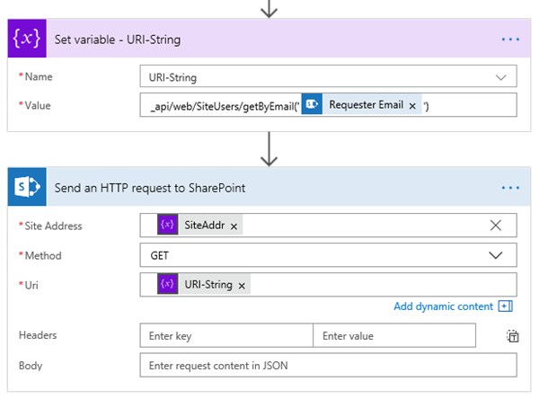 Updating URI-String and sending HTTP Request