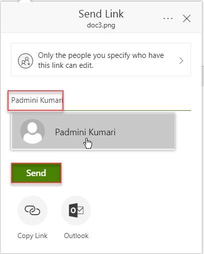 Document sharing in SharePoint online document library