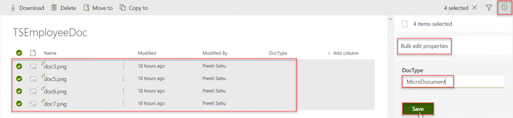 bulk edit properties in modern sharepoint library